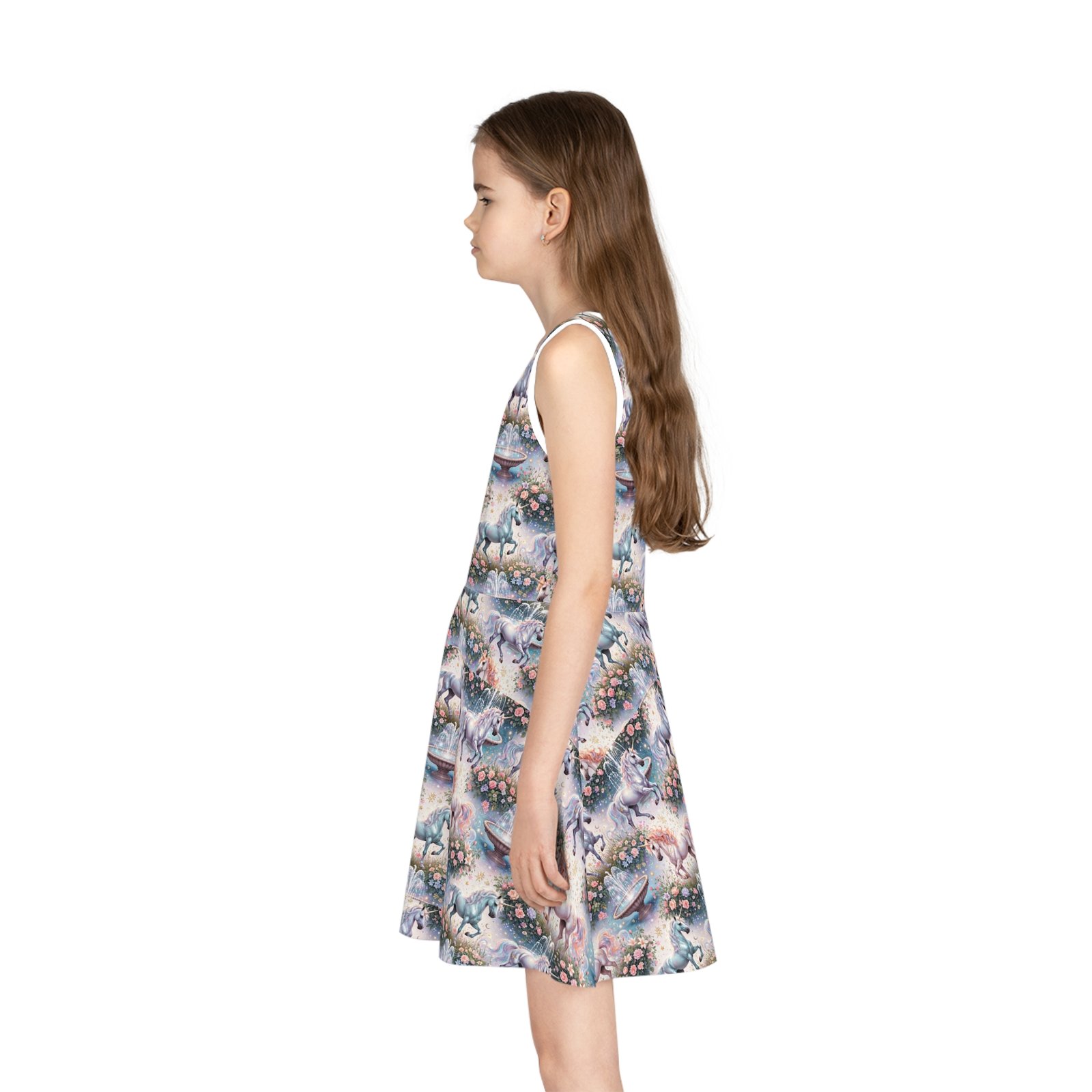 Girls' Unicorn Print Sundress — Magical Pastel Fantasy AOP Dress - Image 6