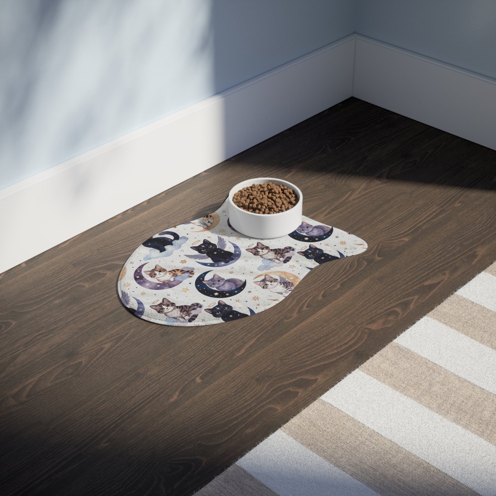 Celestial Cats Pet Feeding Mat — Waterproof Non-Slip Bowl Placemat - Image 11