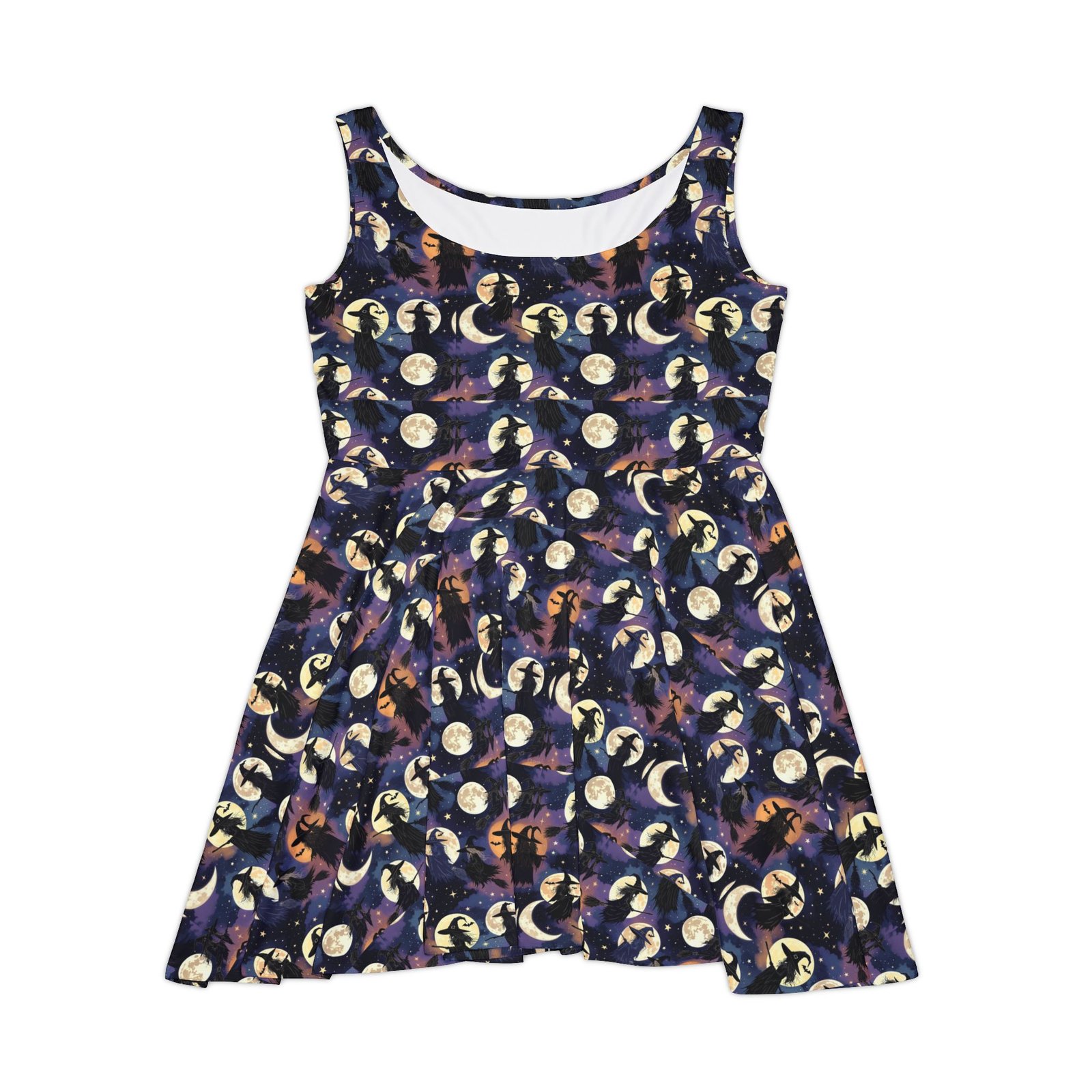 Moon Phase Skater Dress – Celestial Night Print Women’s AOP - Image 2