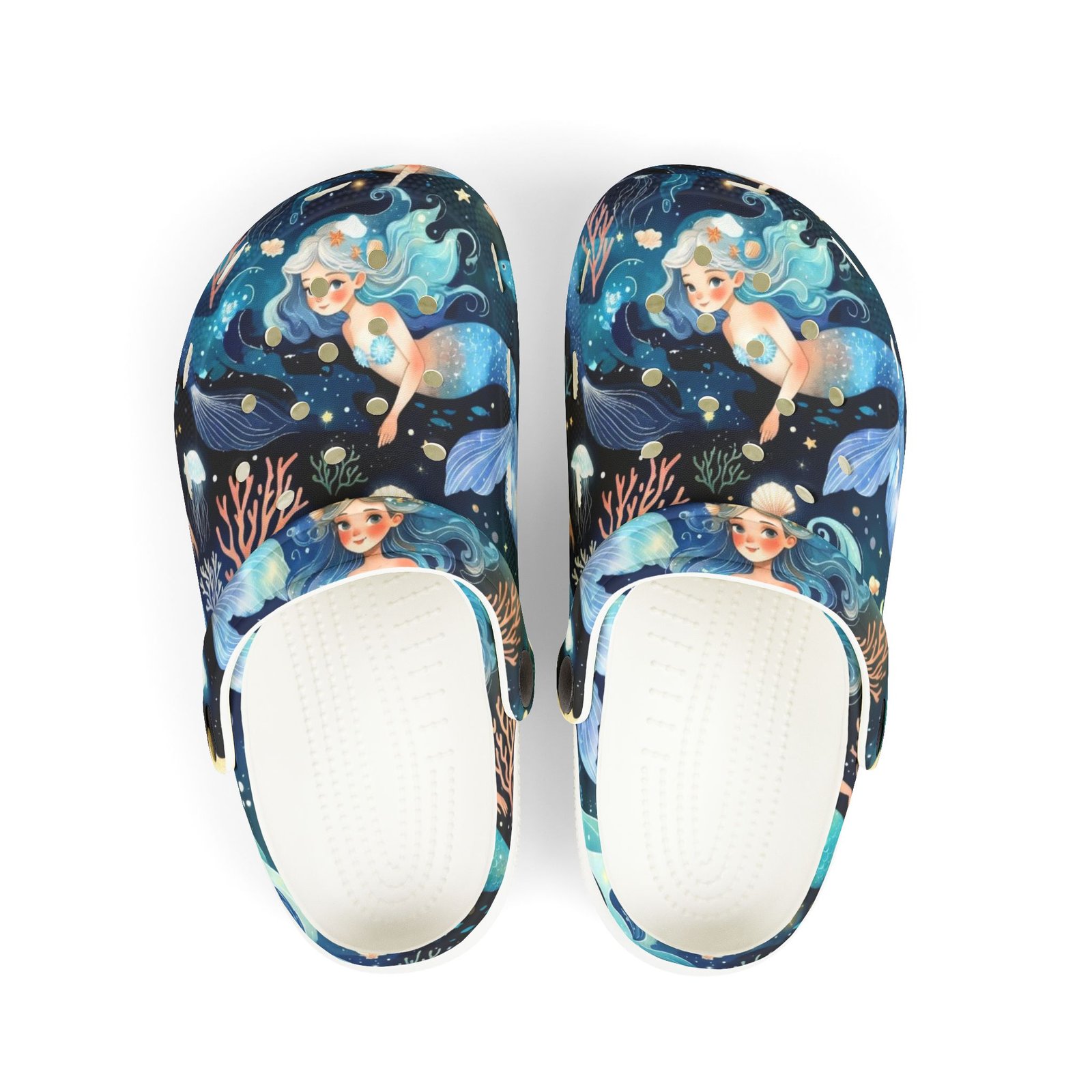 Kids Mermaid Clogs - Colorful Underwater EVA Foam Slip-Ons