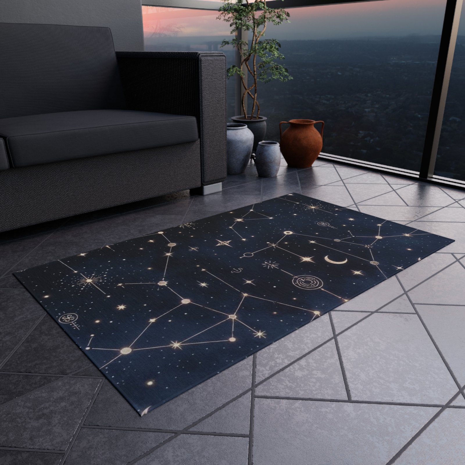 Constellation Night Outdoor Rug — Starry Celestial Patio Mat - Image 12