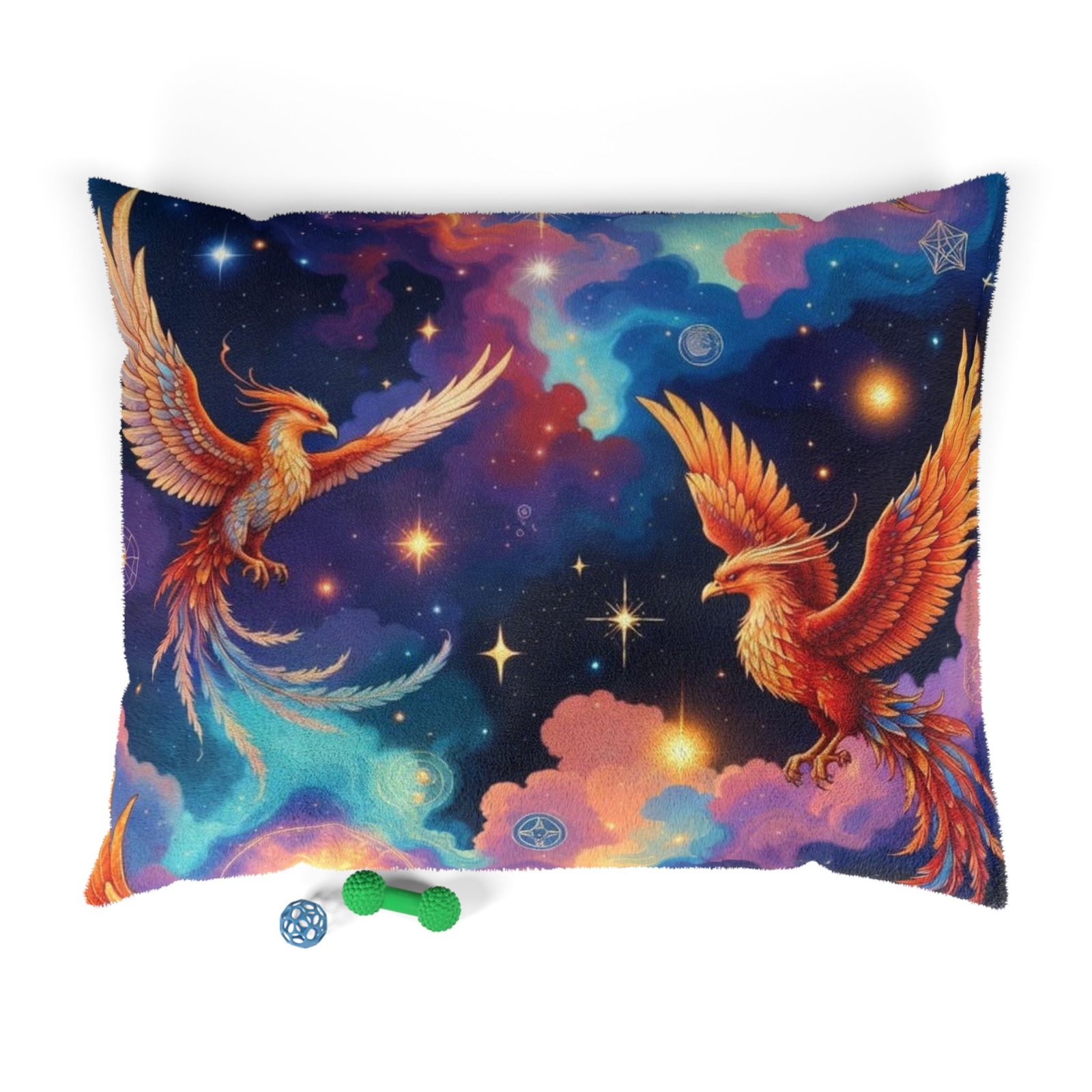 Phoenix Galaxy Pet Bed — Colorful Cosmic Dog & Cat Cushion - Image 4