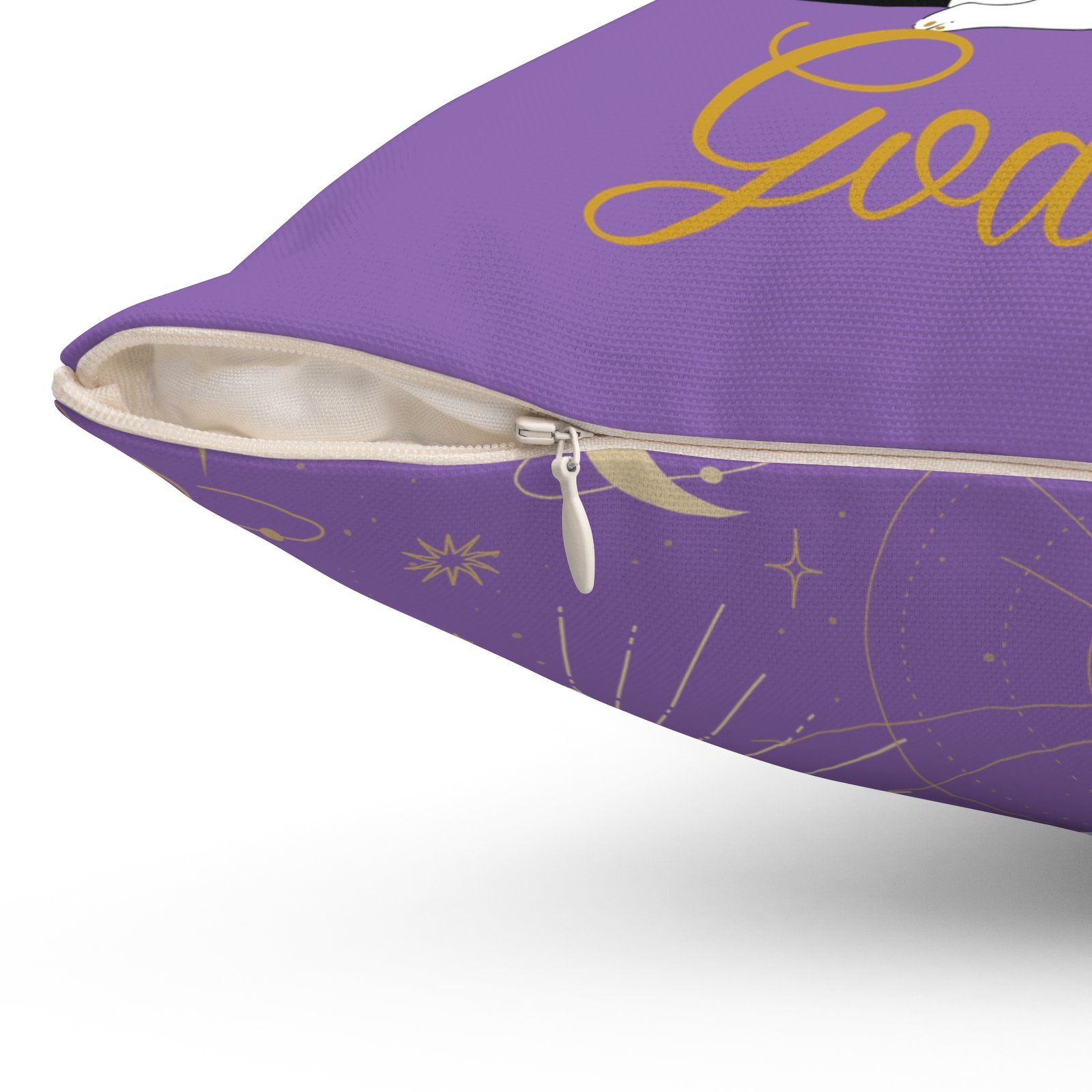 GODDESS in Light Purple Lavender Spun Polyester Square Pillow - Image 6