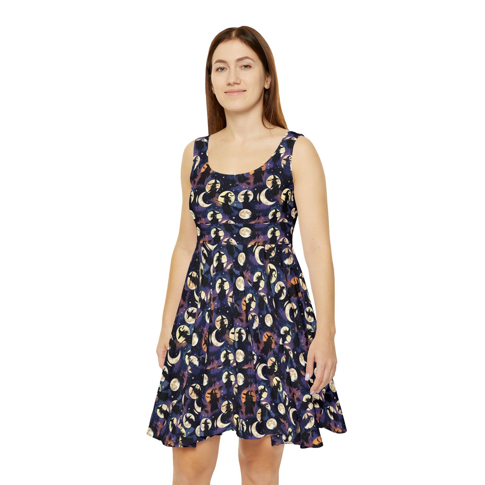 Moon Phase Skater Dress – Celestial Night Print Women’s AOP - Image 4