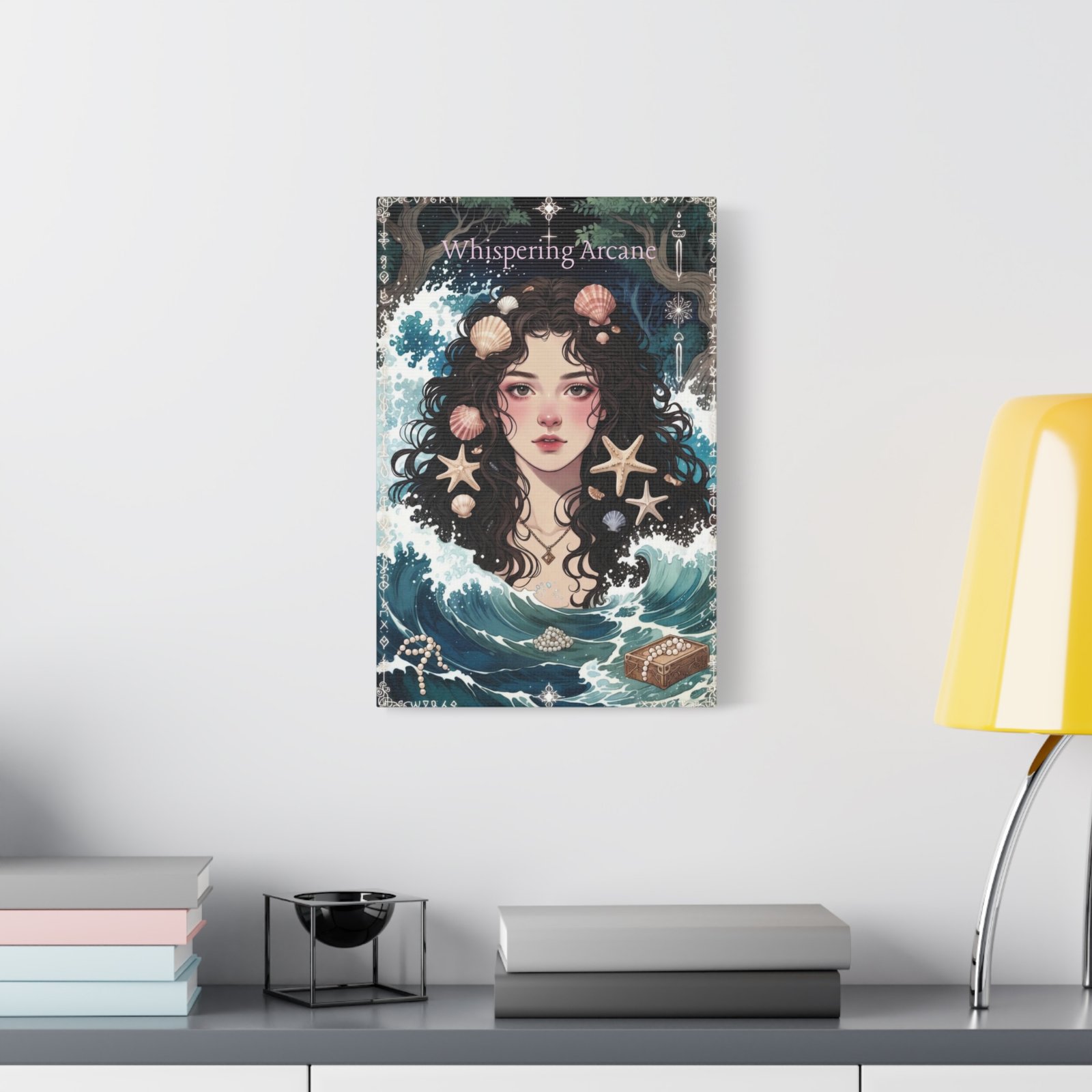 Ocean Maiden Matte Canvas Print — Mermaid Portrait Wall Art (Whispering Arcane) - Image 3