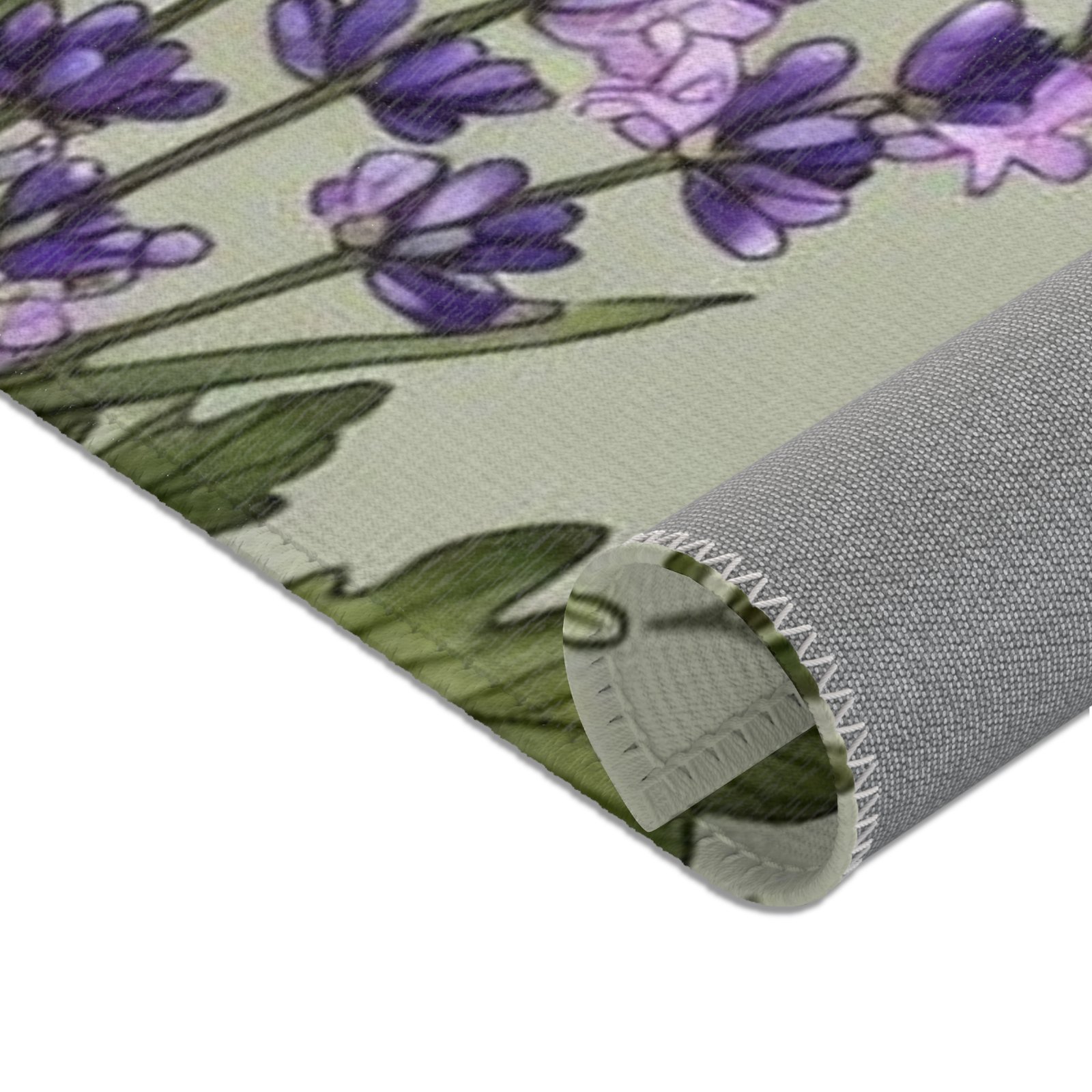 Lavender Apothecary Area Rug — Botanical Herbs, Moths & Crystal Potion Design - Image 15