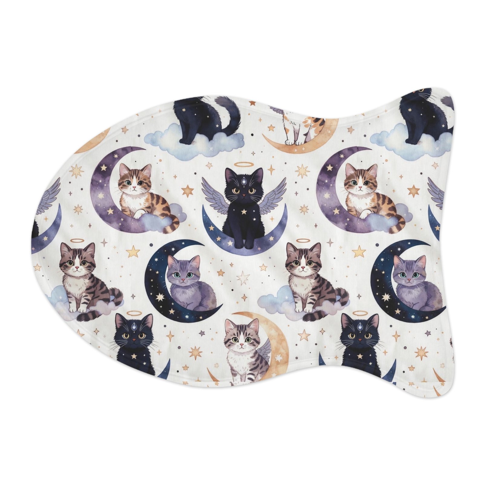 Celestial Cats Pet Feeding Mat — Waterproof Non-Slip Bowl Placemat - Image 9