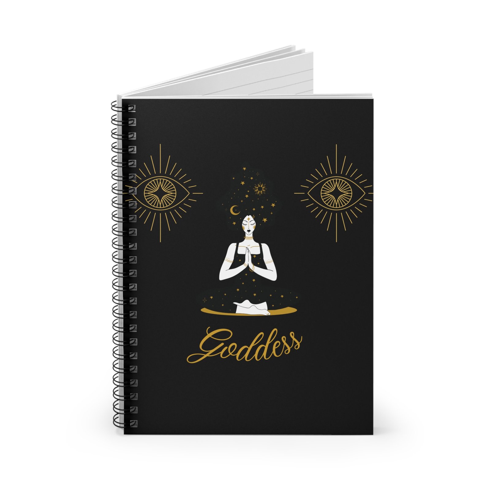 DH Goddess Black Spiral Notebook - Ruled Line - Image 2