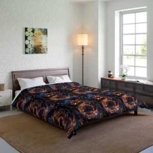 Dragon Galaxy Comforter — Celestial Fiery Dragon Bedding for Fantasy Lovers