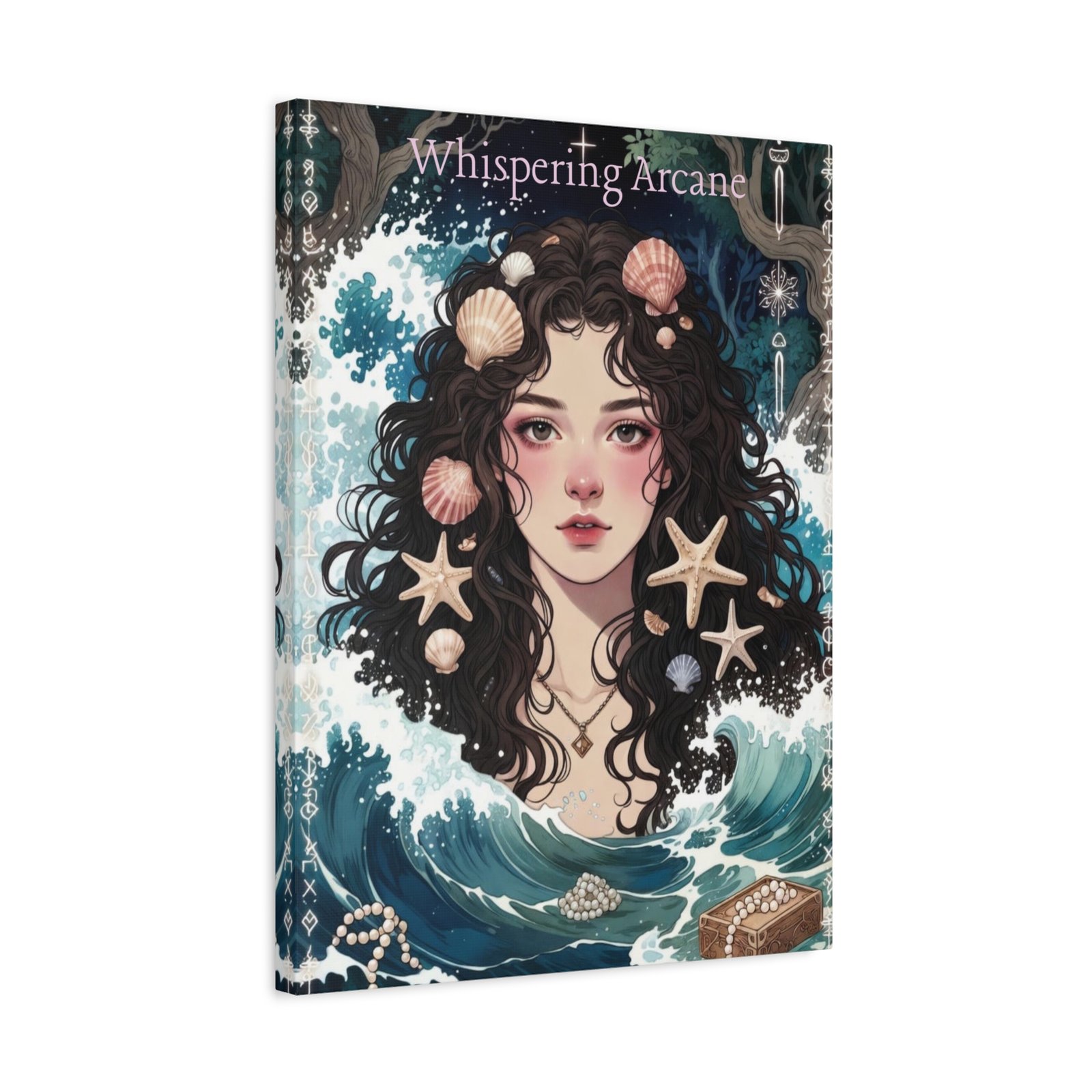 Ocean Maiden Matte Canvas Print — Mermaid Portrait Wall Art (Whispering Arcane) - Image 10