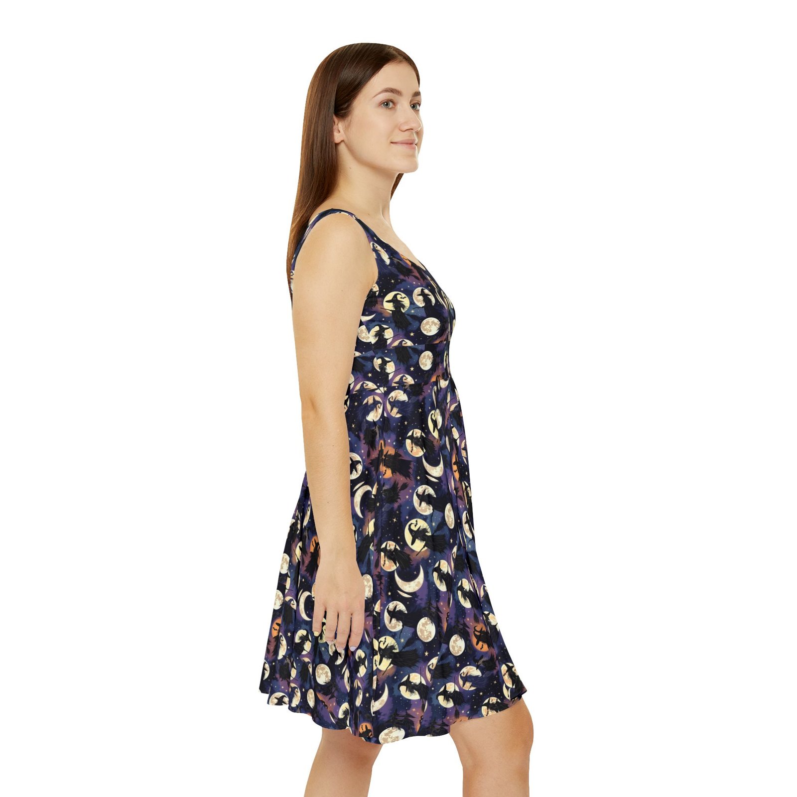 Moon Phase Skater Dress – Celestial Night Print Women’s AOP - Image 6