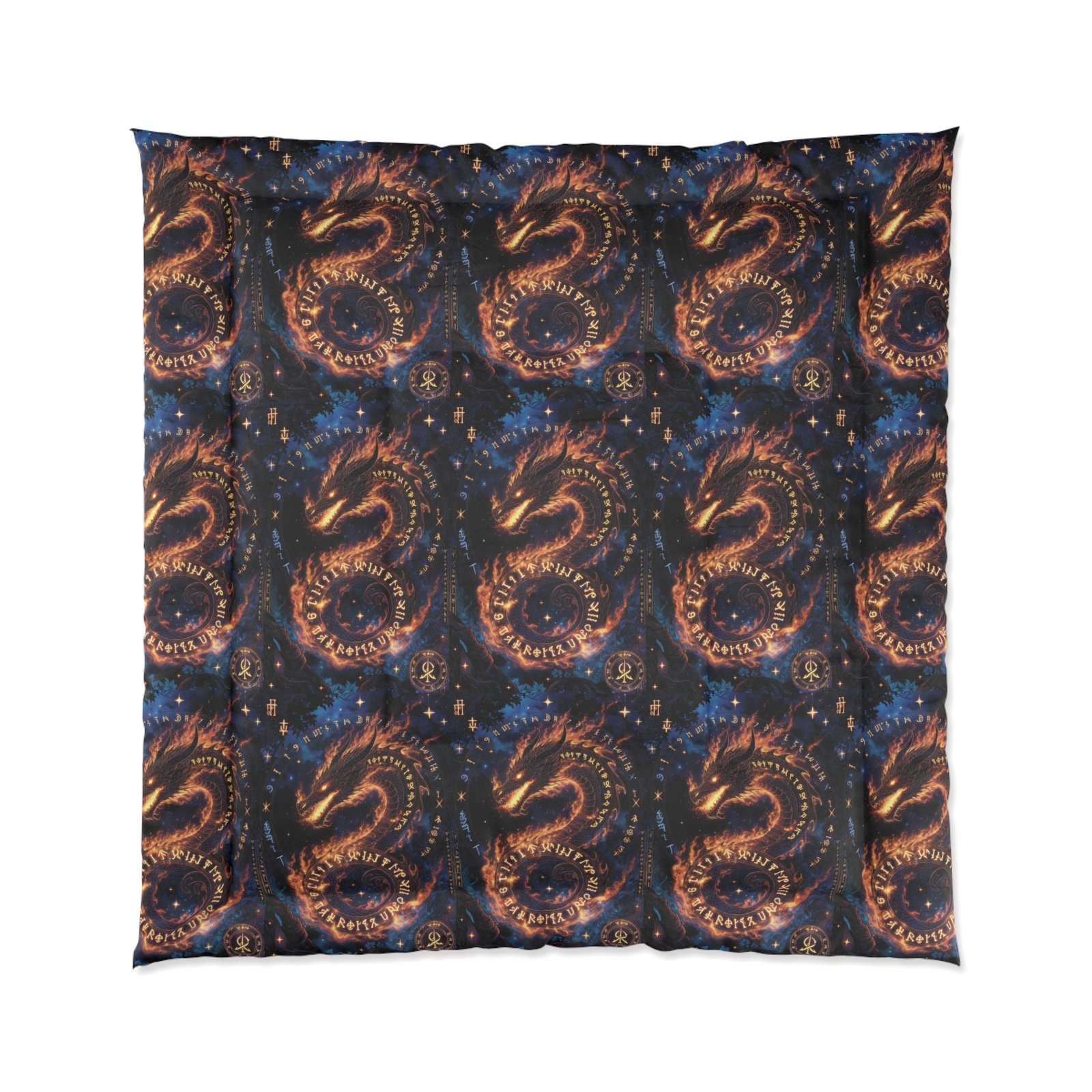 Dragon Galaxy Comforter — Celestial Fiery Dragon Bedding for Fantasy Lovers - Image 2