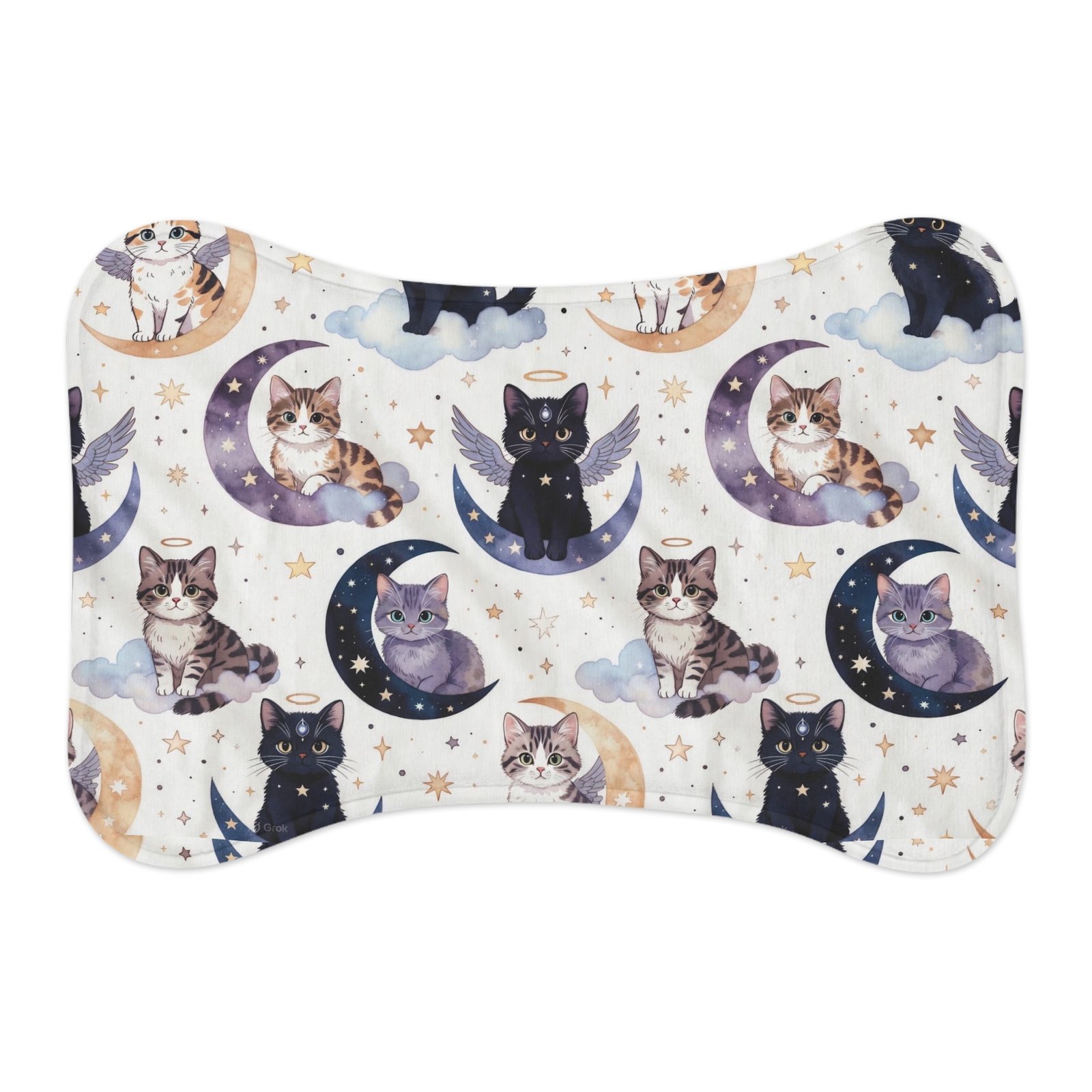 Celestial Cats Pet Feeding Mat — Waterproof Non-Slip Bowl Placemat