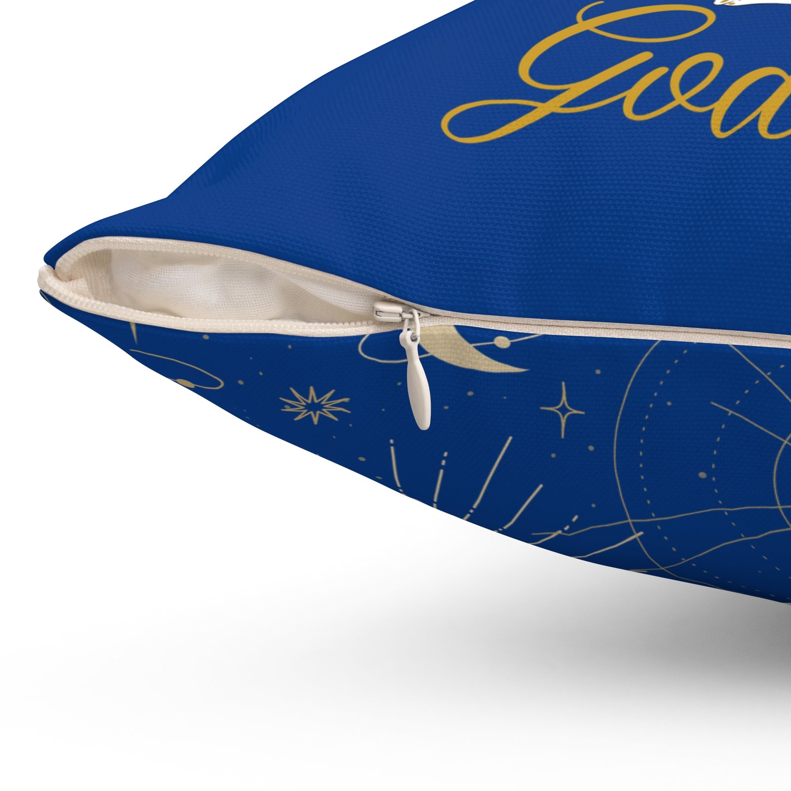 GODDESS in Dark Blue Spun Polyester Square Pillow - Image 3