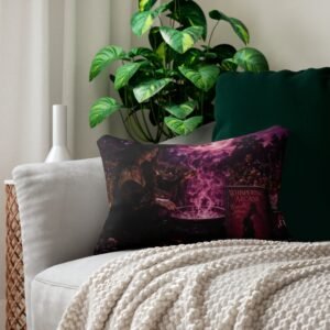 Dracula Follows Me Marketing Art Witchy Moonlit Cauldron Lumbar Pillow