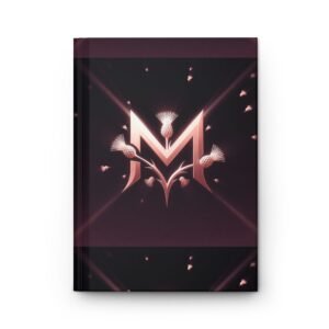 RMA Innovations Logo Hardcover Journal — Metallic Rose ‘M’ Logo Matte Notebook