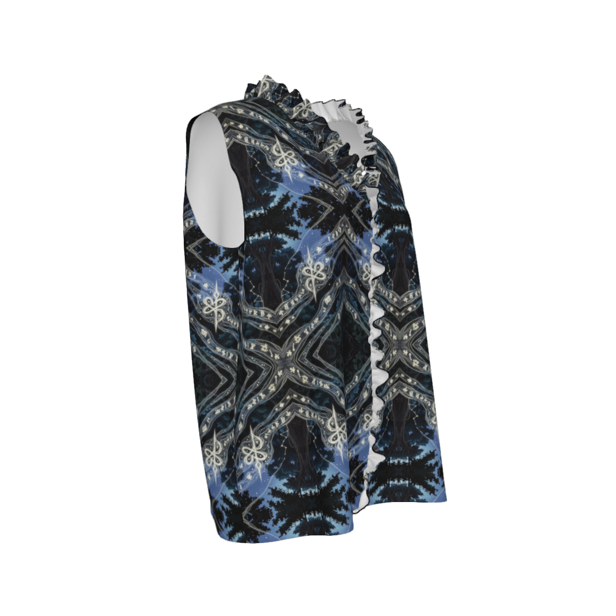 Design Women's Ruffle V-Neck Sleeveless Blouse - Image 4