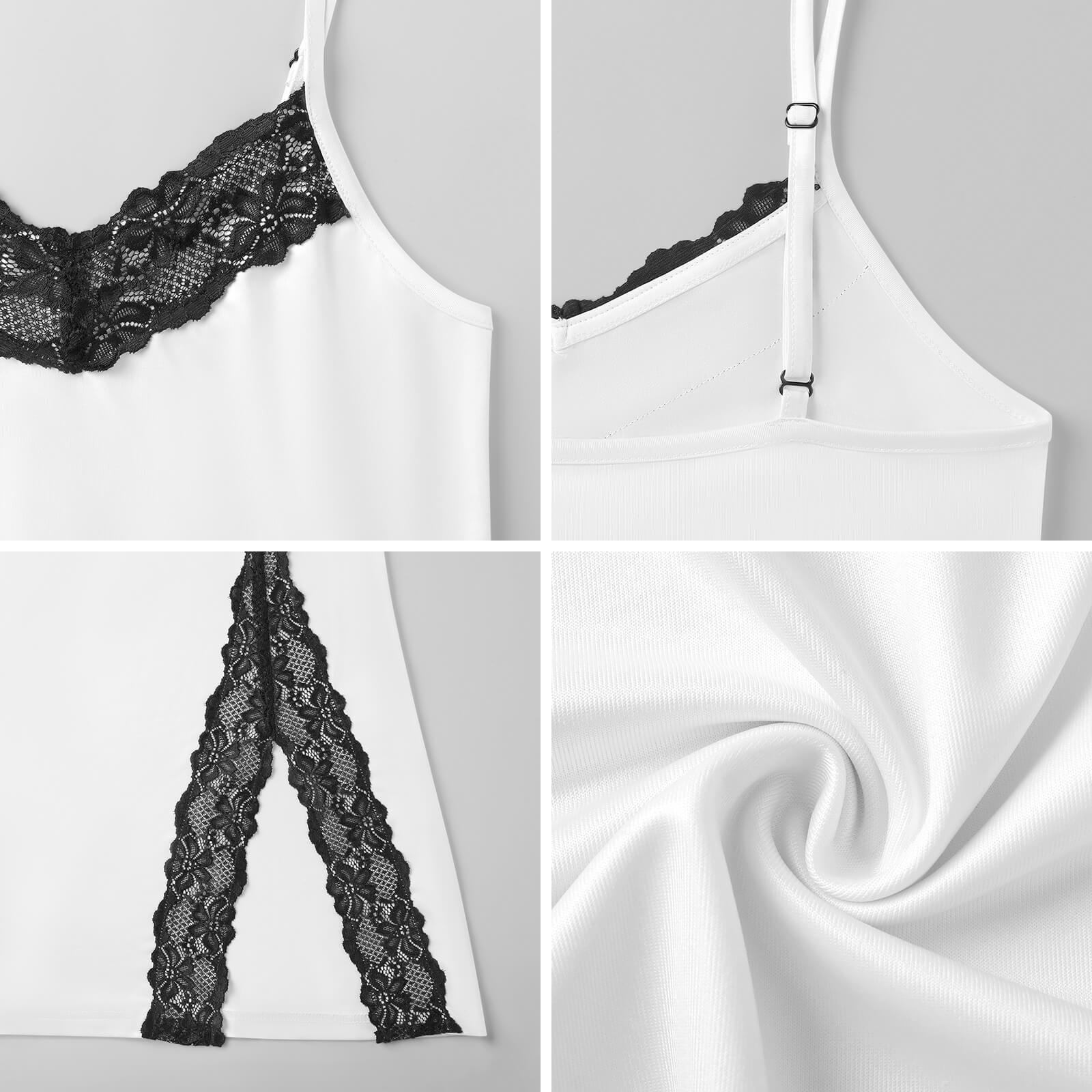 Dracula Follows Me S3xy cami Wome's Lace Slit Cami Pajama Dress - Image 5